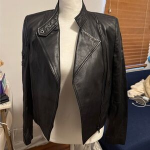 Alice + Olivia Black Leather Jacket